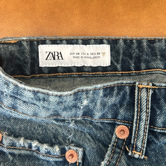 Zara High Waisted Ripped Shorts - Picture 3 of 4